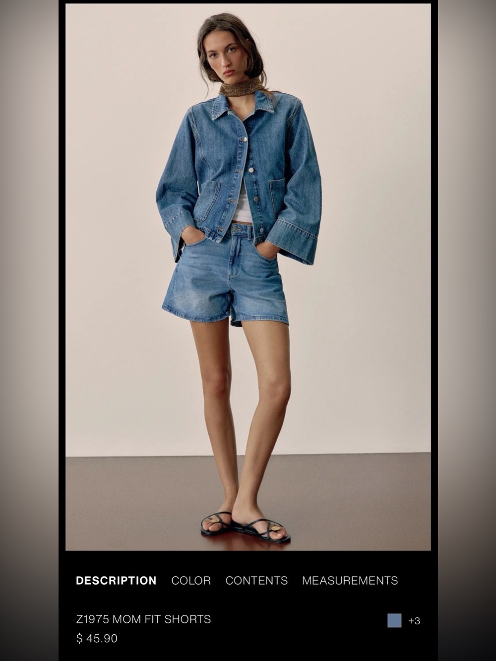 Zara Light Blue High-Waist Denim Shorts